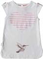 SOSOOKI Fly With Me Longline Tee I Heart Bird Print Pink